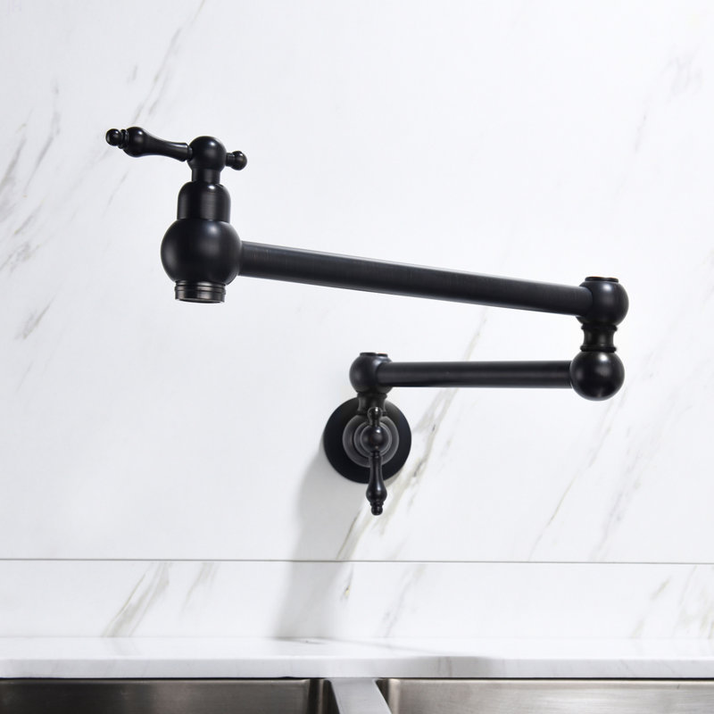 Pot Filler Faucet Wall Mount, Matte Black