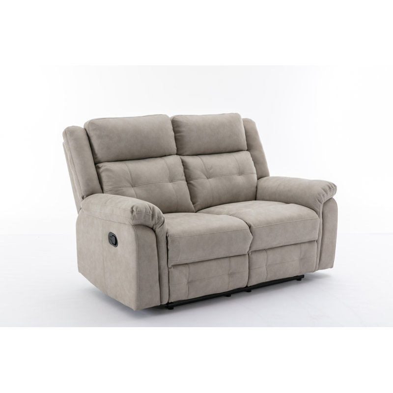 Bonachea 2 Seater Reclining Loveseat, Light Grey