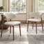 Ensemble de 2 chaises d'appoint en bois massif Midland revêtues de cuir noir / brun / brun foncé-2040723081-2014797538