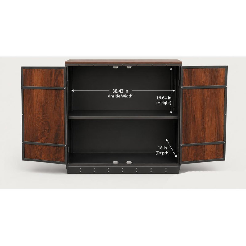 Medrano Solid Wood Accent Cabinet
