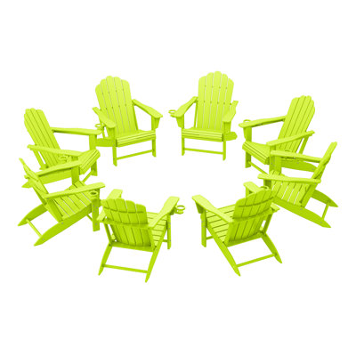 Chaise Adirondack d'extérieur en poly (ensemble de 8)