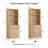 71" H X 47.3" W Bookcase Cabinet With Open Shelves & 3 Large Drawers (B+C)