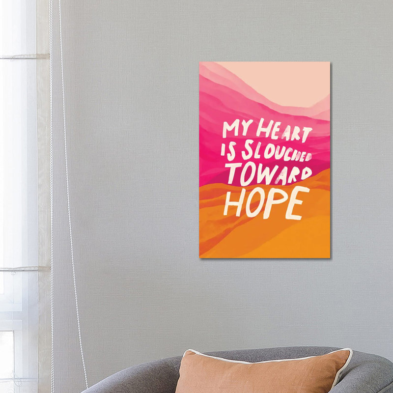 «Slouched Toward Hope» par Morgan Harper Nichols, reproduction d'art sur toile tendue, H 26 po x l 18 po x 1,5 po