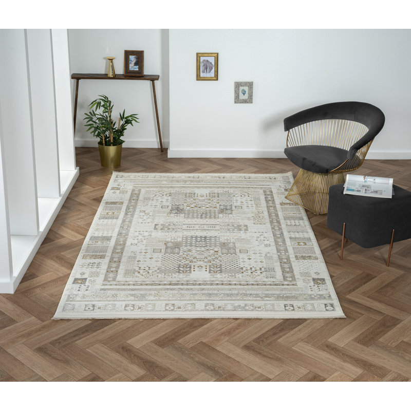 Zahra in Kashkuly design, cream Rug, Rectangular 160 x 230cm