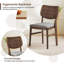 Ensemble de 2 chaises de cuisine en tissu d'ameublement Farmhouse-1287485636