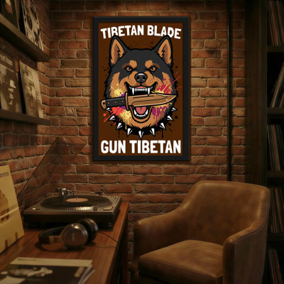 Animaux, couteau tibétain, couteau tibétain, art