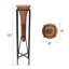 Bronze Euler Drop Vase with Black Iron Stand- Extra Large-1585124082