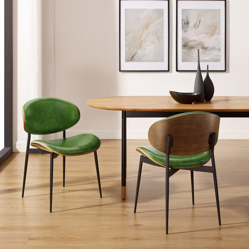46cm H Upholstered Side Chair, Green