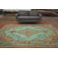 Tapis traditionnel turquoise et vert 7 x 10