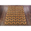 Tapis jaune / noir en laine noué à la main-30954240