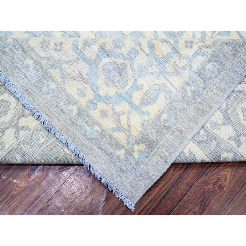 One-of-a-Kind Rectangle 9'9" X 13'5" New Age Area Rug in Grey