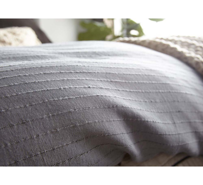 Cambria Linen Duvet Cover, Steel Blue, Queen Duvet Cover