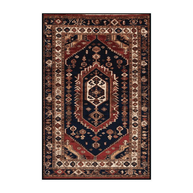Tapis brun turc lavable à la machine, Rectangulaire 2 pi x 3 pi