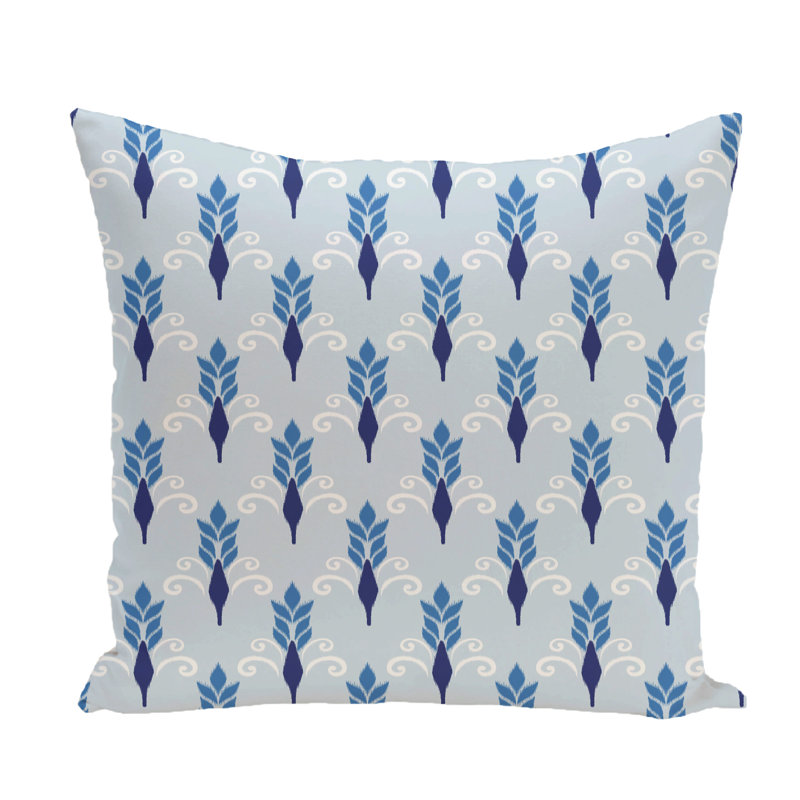 Housse et insert de coussin carré Friendship, Azur, H 20" x l 20" x P 1"