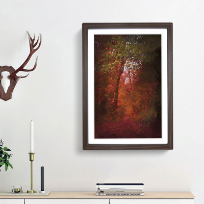 Path Through the Forest in Abstract - Picture Frame Graphic Art Print