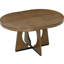 Ensemble de salle à manger rétro 5 pièces avec table ronde extensible et quatre chaises rembourrées élégantes, rallonge de 16 po, abat-jour en noyer