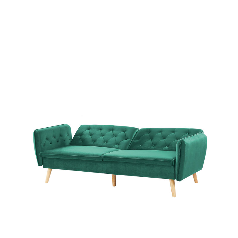 Siljana Velvet Sofa Bed, Green