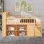 Loft Bed With Integrated Storage, Headboard Equipped With LED Lighting-560828060-560828063