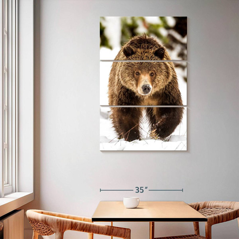 Brampt Walking Grizzly Bear, 65'' H X 42'' W