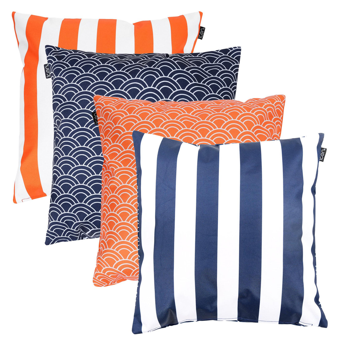 Indoor / Outdoor Striped Multi Square Cushion