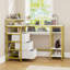  Bureau clouté en L avec structure en métal et tiroir de rangement-1069500478