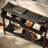 Console Table For Entryway With Charging Station,Retro Entryway Table With 2 Drawers-Easiest Assembly,Sofa Table With Bottom Shelf,Narrow Long Couch Table Behind Sofa For Living Room,Foyer (Black)-420419457