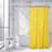 Solid Colours Extra Long Shower Curtain Polyester with Matching Hooks-70040624
