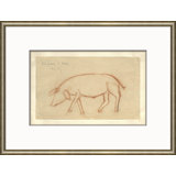 At The Zoo Sketch Series - Sepia Pig Giclee Print by Soicher Marin Archives