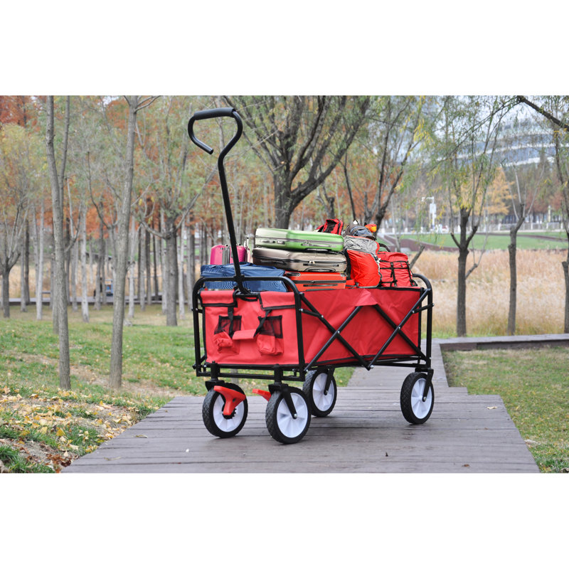 Chariot pliant utilitaire - 19,92 lb, rouge, avec chariot fonctionnel pour le transport, Rouge