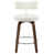White Seat/ Brown Frame