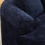Coussins incurvés en chenille bleue, 3 coussins, aucun assemblage requis, mousse à mémoire de forme pour un confort optimal, idéal pour les réunions de famille.
