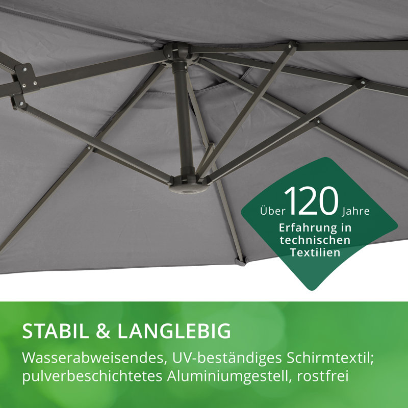 Kerney 460cm X 270cm Rectangular Parasol, Anthracite
