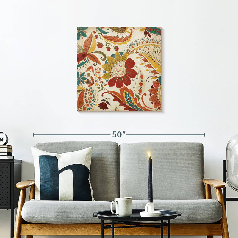 Épice à motif cachemire Kerner Boho II, H 24 po x l 24 po