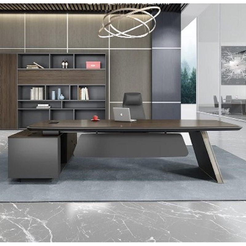 Cherena L-Shaped Executive Desk, 75cm H x 220cm W x 180cm D