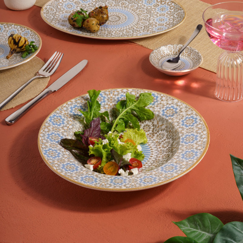 Assiette creuse en porcelaine de qualité supérieure, 10,2 po |
