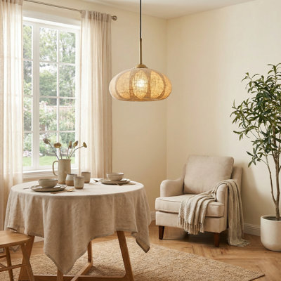 Luminaire suspendu en verre 1 lumière Boho