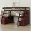 Lit mezzanine moderne avec 7 tiroirs, 2 tablettes et bureau intégré-2067950872-2067950875