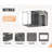 3 Opeings Large Clothes Storage Bins With Metal Frame, Foldable Storage Bin For Clothes, Clothing Storage Bins With Lid, Linen Storage Box With Clear Window& Zippers& Handles.(3 Pcs,66L)-112715547-112715546
