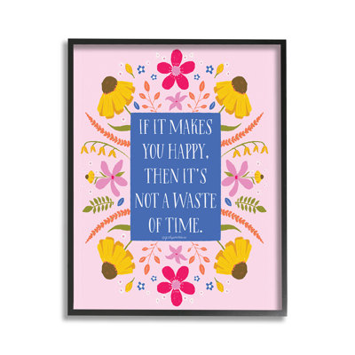«Floral Makes You Happy Giclee Art» par Glad You Here Co.