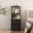 Nightstand With Charging Station, Smart Nightstand With Night Light, Modern Night Stand With Bookshelf, Bedside Tables With Storage Cabinet For Bedroom (Bookshelf)-1051661610