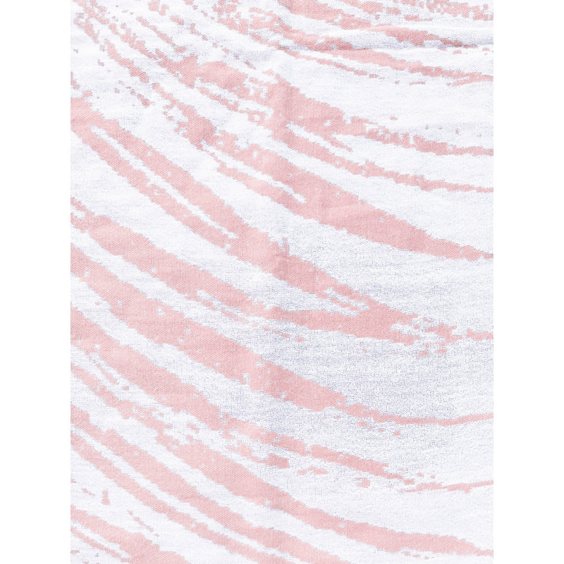 Tropical Beige Turkish Cotton Beach Towel, Pink