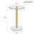 16in Glass and Wood Drink Table