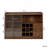 Sideboard With 2 Sliding Striped Glass Doors, Freestanding Countertop Storage Cabinet For Bottles, Wine And So On