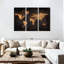 «World Map Aged World Map XXXIV», ensemble de 3 pièces sur toile par Finnian P-93061390