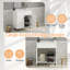 Meuble-lavabo 30 po avec lavabo, meuble-lavabo autoportant en bois avec 2 portes et pieds en métal, meuble-lavabo avec lavabo en céramique (peinture, 30)-219210946