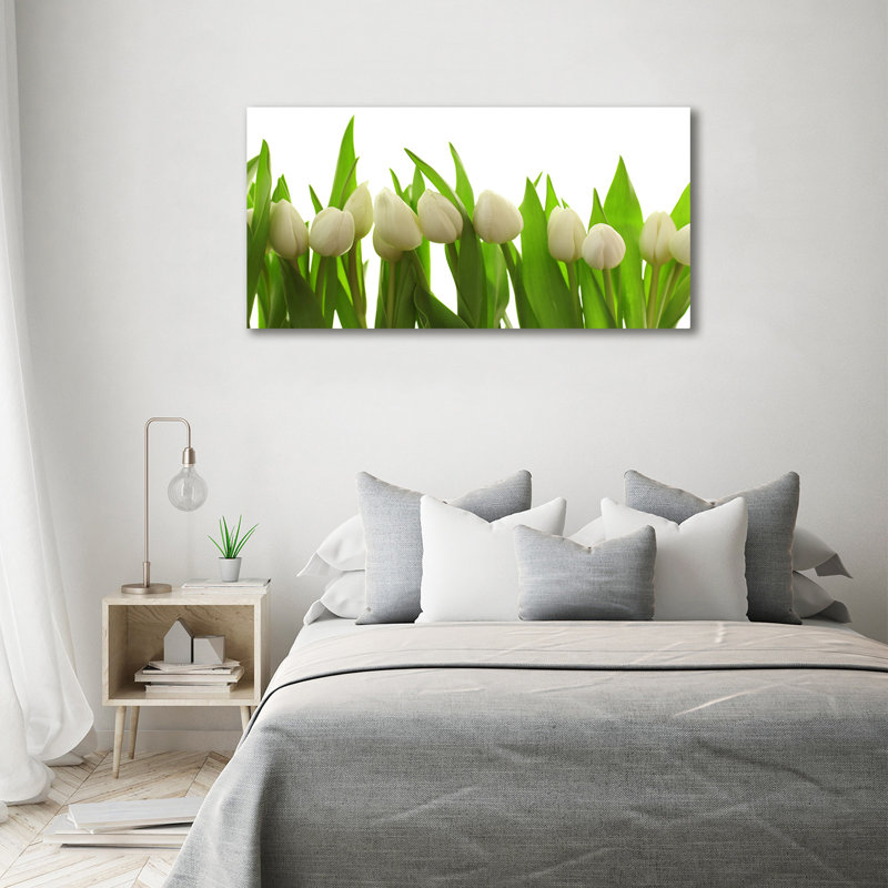White Tulips - Wrapped Canvas Print