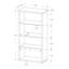 Bibliothèque noire et grise à 5 niveaux, mobilier de chambre à coucher de bureau moderne, design élégant avec bibliothèque à tablette fixe, finition, rangement, espace spacieux et élégant