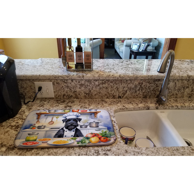 Giant Schnauzer The Chef Dish Drying Mat