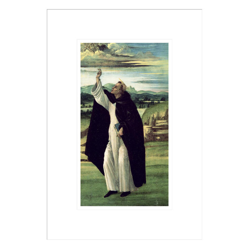 St. Dominic par Sandro Botticelli - Estampe numérique encadrée, 16.75" H x 11.67" W