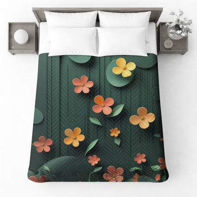 Couvre-lit matelassé en papier découpé toutes tailles